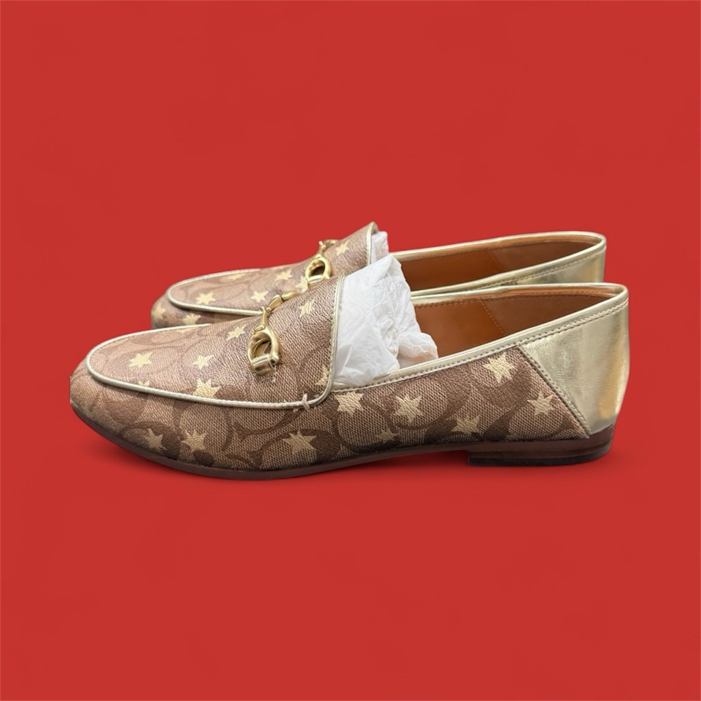 NEW: Coach Gold and Tan Women's Loafers